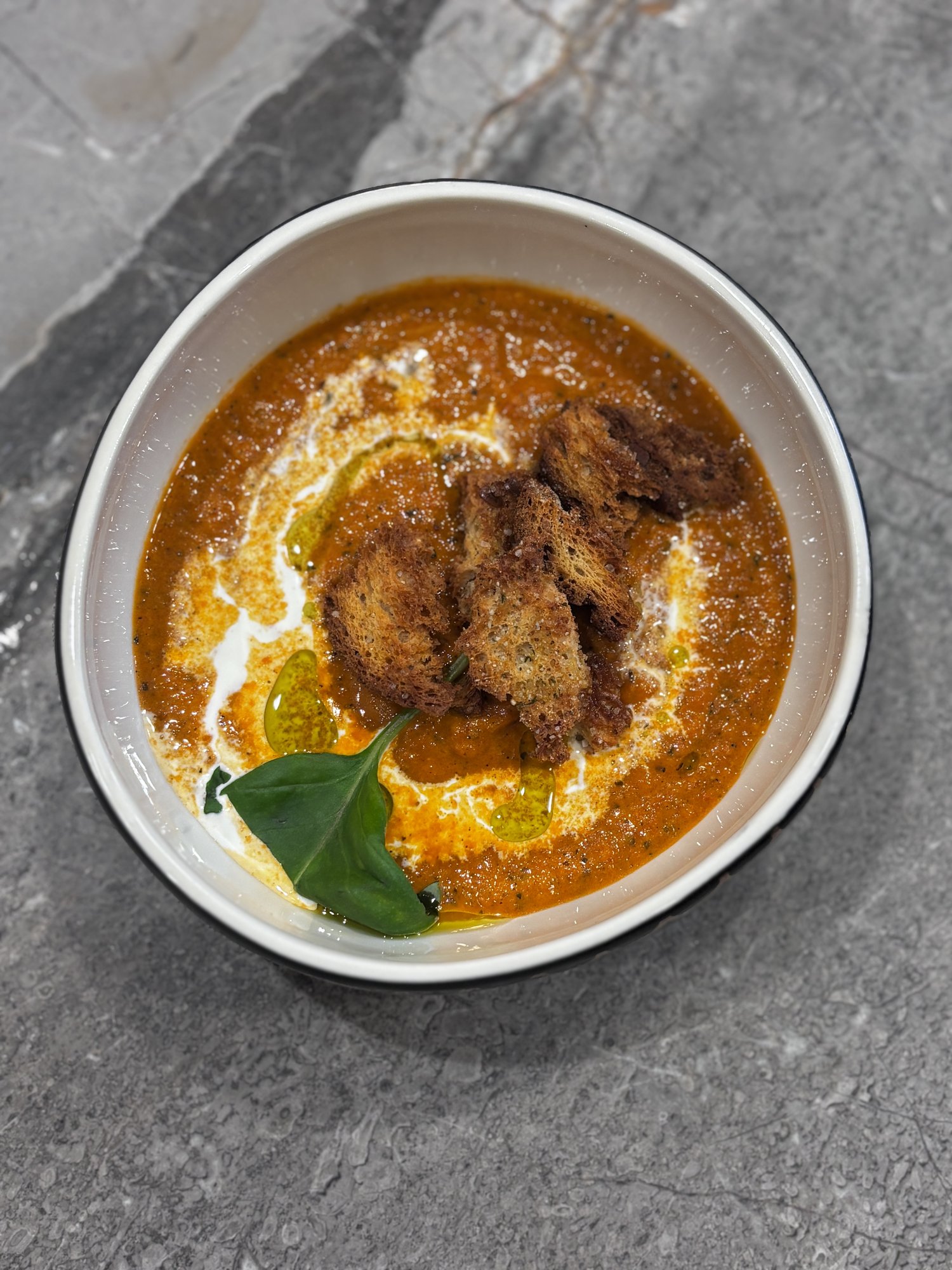 Tomato Bisque with Olive